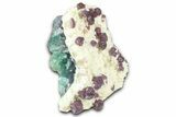 Purple Stepped-Octahedral Fluorite on Quartz - Lupita Mine #368276-1